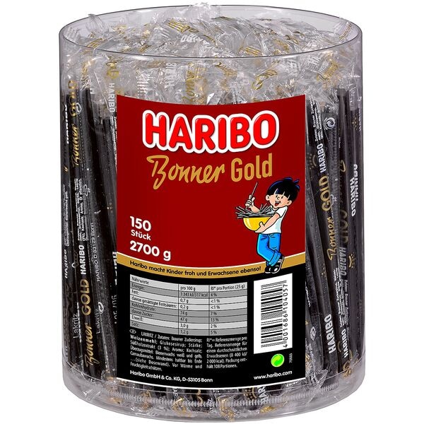 Haribo Lakritzstangen Bonner Gold