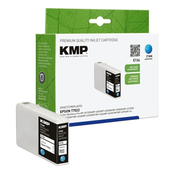 KMP Tintenpatrone ersetzt Epson T0722 cyan