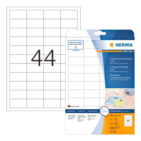 Herma Transparente Folien-Etiketten »Special« 1100 Stück Herma Transparente Folien-Etiketten »Special« 1100 Stück