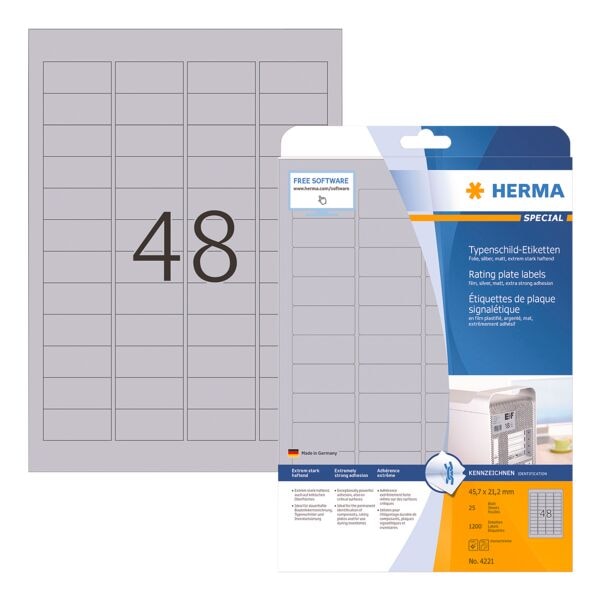 Herma 1200er-Pack Typenschild-Etiketten 4221