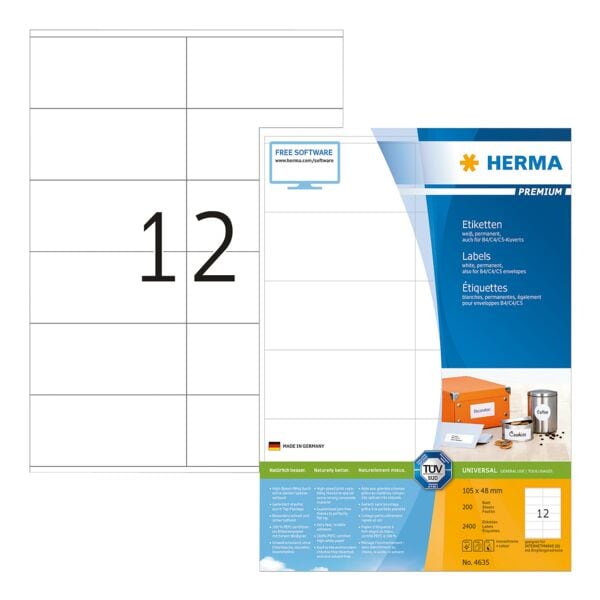 Herma 2400er-Pack Premium-Klebeetiketten �4635�