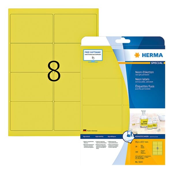 Herma 160er-Pack Neon-Etiketten 5144