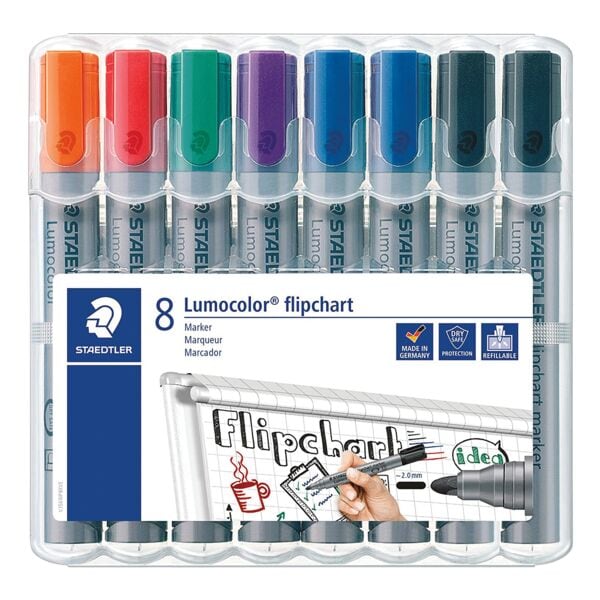 Staedtler 8er-Pack Flipchart Marker Lumocolor 356 WP8 X