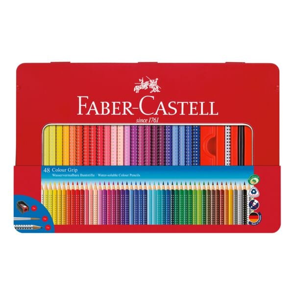 Faber-Castell (Schule) Buntstifte Colour Grip 48er Metalletui