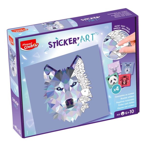 Maped Creativ Bastel-Set Kleben nach Zahlen »STICKER'ART«