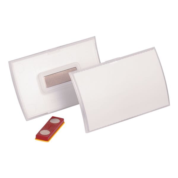 Durable 10er-Pack Namensschilder mit Magnet CLICK FOLD verdrehsicher 90 x 54 mm