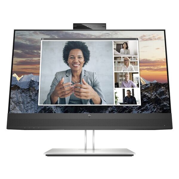 HP E24m G4 IPS Monitor mit Webcam, 60,45 cm (23,8''), 16:9, Full HD, USB Typ C, DisplayPort, HDMI, USB, 3,5-mm-Stecker, Ethernet (LAN)