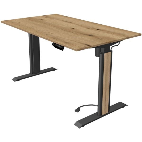 Kerkmann Höhenverstellbarer Steh-Sitz-Tisch (elektrisch) »Move 1 Advance« 140 cm, T-Fuß anthrazitfarben