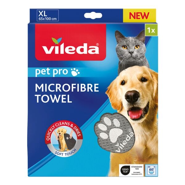 Vileda XL Mikrofaser-Handtuch fr Haustiere Pet Pro