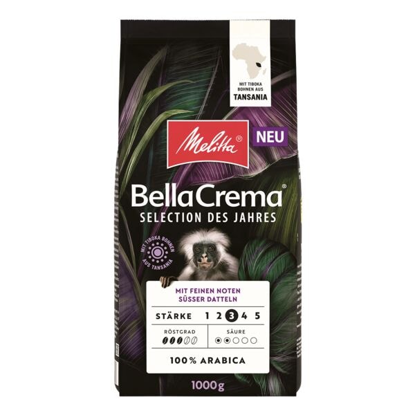 Melitta BellaCrema® Selection des Jahres 2024 Kaffee - ganze Bohnen 1000 g