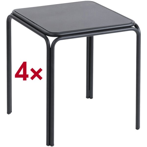 meet 4er-Set Hocker meet Bistro Sitzflche Metall