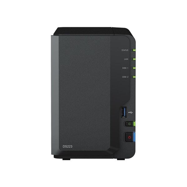 Synology DiskStation DS223, externe NAS-Festplatte mit 2 Einschben, USB 3.2 Gen 1