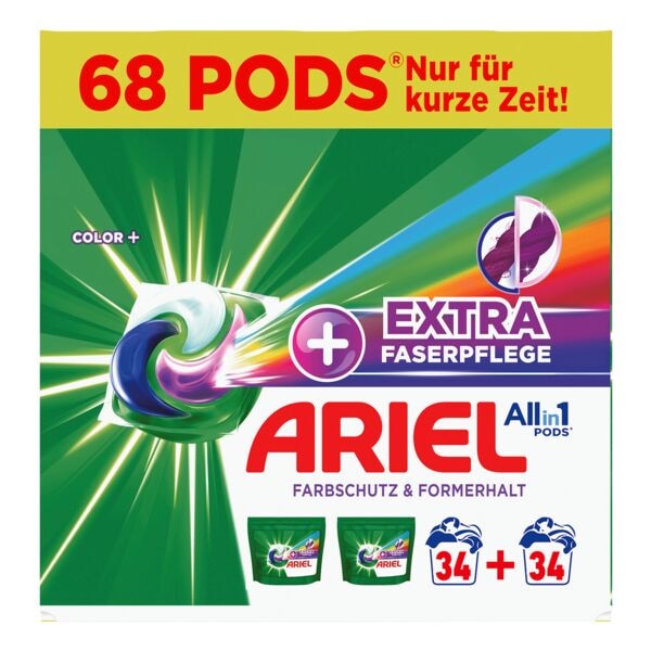 ARIEL Waschmittel Pods All-in-1 Color+ Extra Faserpflege 68 WL