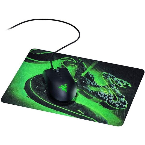 Razer Gaming Maus Razer Abyssus Lite inkl. Mousepad Goliathus