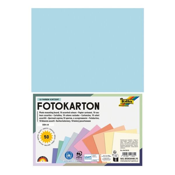 folia Fotokarton PASTELL 300 g/m A4 (50 Blatt)