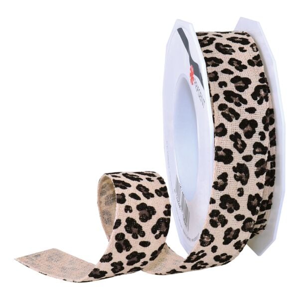 Leinenband Leopard 25 mm x 15 m