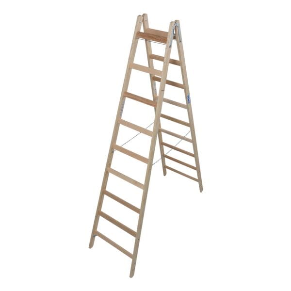 Krause Holz Doppelleiter STABILO 2x 9 Sprossen 