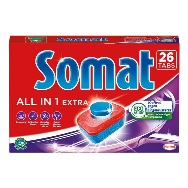 Somat Geschirrspltabs All in 1 Extra 26 Tabs