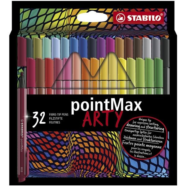 Stabilo 32er-Pack Filzstifte pointMax ARTY farbsortiert