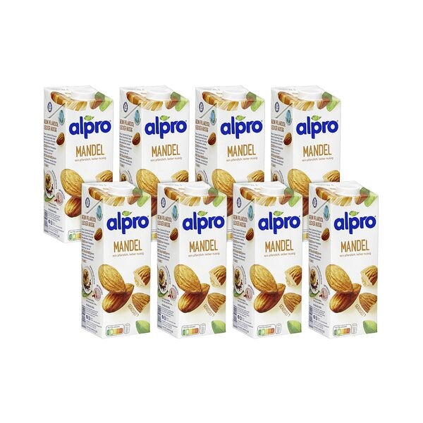 alpro 8er-Pack Milchalternative: Mandeldrink alpro Mandel 1 Liter