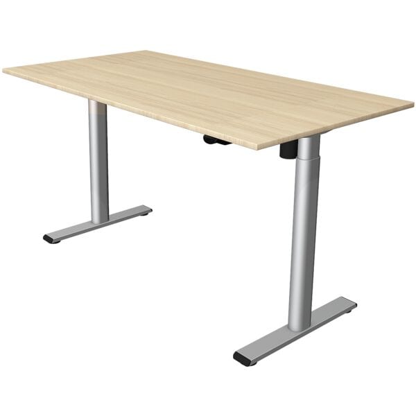 Kerkmann H�henverstellbarer Steh-Sitz-Tisch (elektrisch) �Move 1 Base� 150 cm, T-Fu� silberfarben