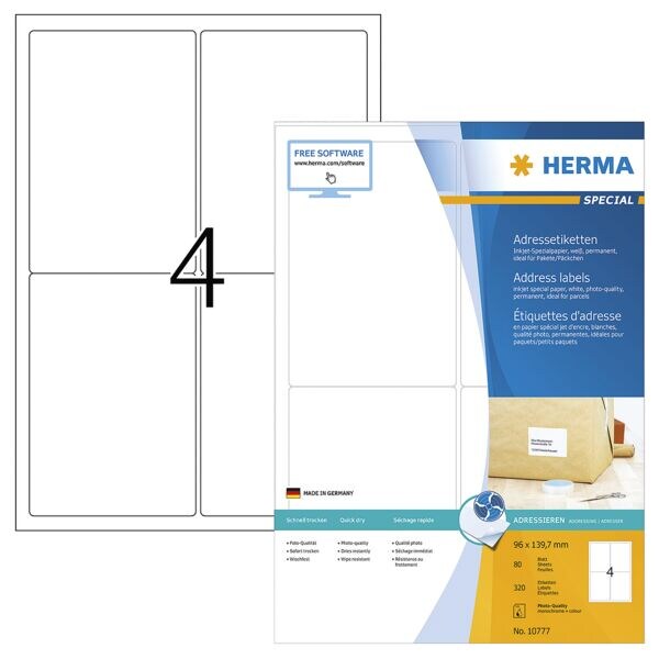 Herma 320er-Pack Adressetiketten 10777 96 x 139,7 mm