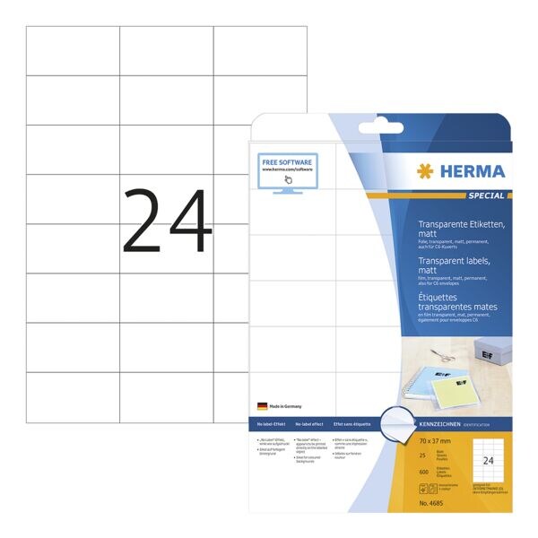 Herma Folienetiketten No. 4685 70x37mm 600 Stck