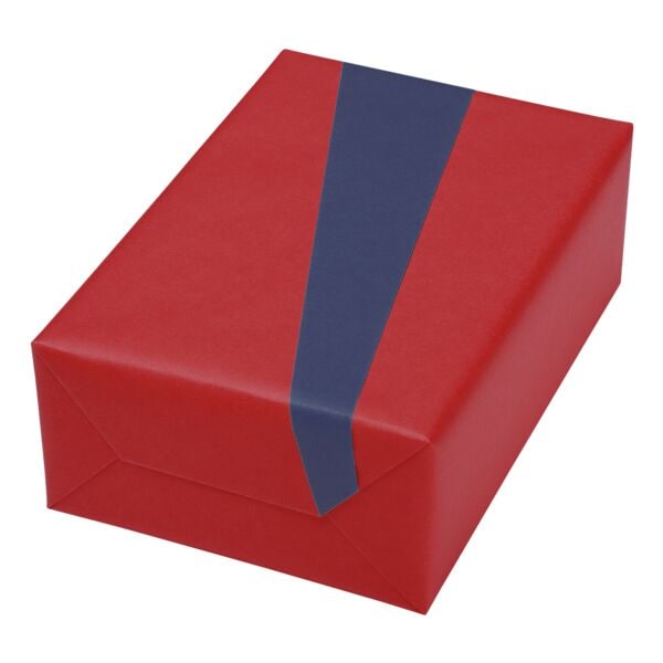JUNG Geschenkpapier UNI rot / blau 50 cm x 20 m