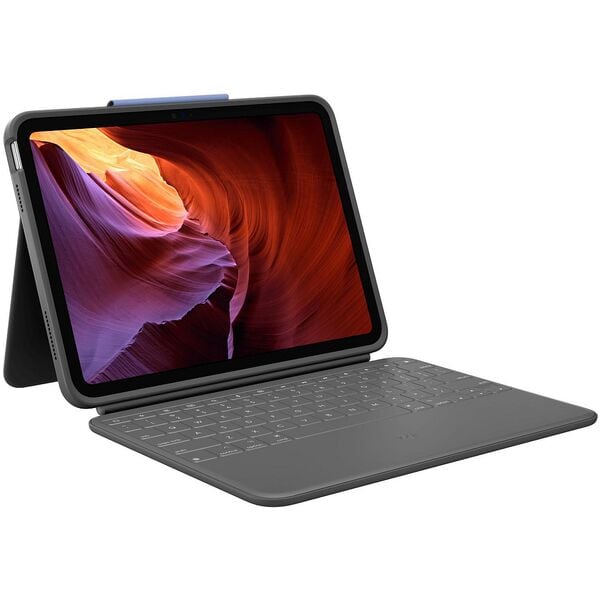 Logitech Tastatur-Case Rugged Folio fr iPad (10. Generation)
