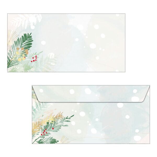 Sigel Briefumschlge Din lang Christmas Forest Watercolor 50 Stck