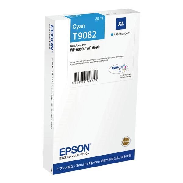 Epson Tintenpatrone »C13T90824N« T9082XL