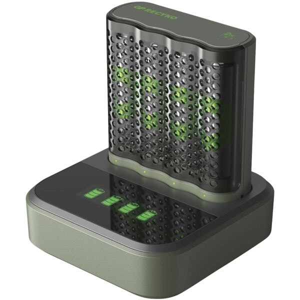 GP Batteries Akku-Schnellladegert mit Dockingstation GP M452D inkl. Akkus