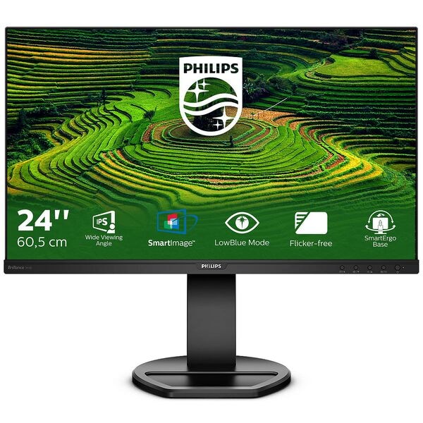 Philips 241B8QJEB IPS Monitor, 60,5 cm (23,8''), 16:9, Full HD, VGA, DVI-D, DisplayPort, HDMI, Audio In, Audio Jack, 4x USB