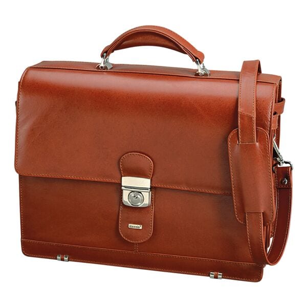 Alassio Aktentasche Mocca, Leder