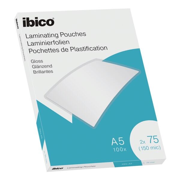 Ibico 100 Stck Laminierfolien 627314 A5 75 mic glnzend
