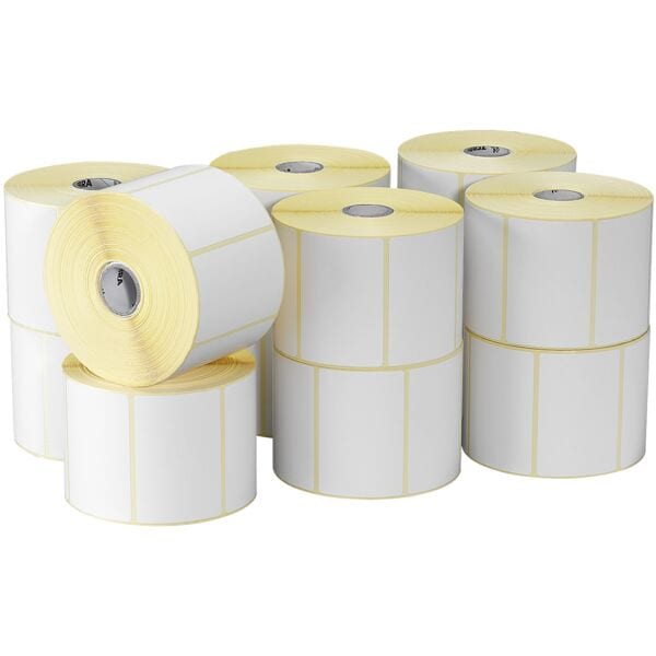 Zebra 12er-Pack Etikettenrollen fr Etikettendrucker 57 x 32 mm ablsbar (12x 2100 Etiketten)