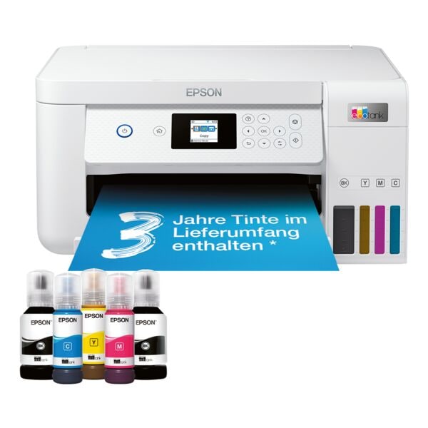 Epson EcoTank ET-2856 Multifunktionsdrucker A4 Farb-Tintenstrahldrucker mit WLAN