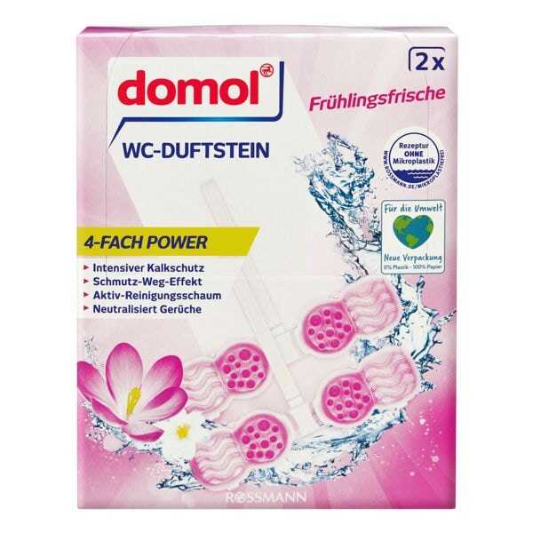 domol 2x WC-Duftsteine 4-fach Power Frhlingsfrische
