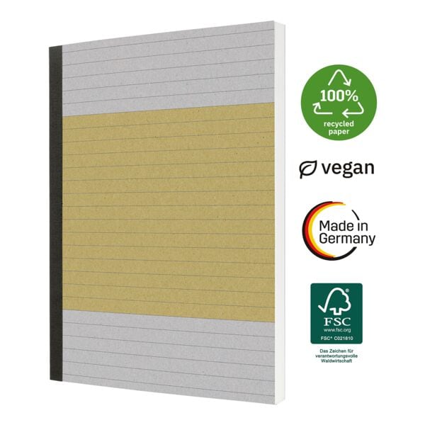 SIGEL Notizbuch Recyclingkarton Softcover A5 liniert