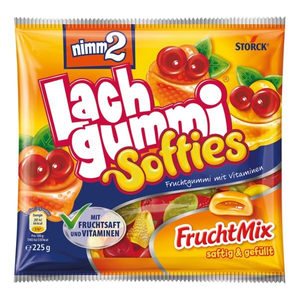 Nimm2 Fruchtgummi Lachgummi Softies 225g