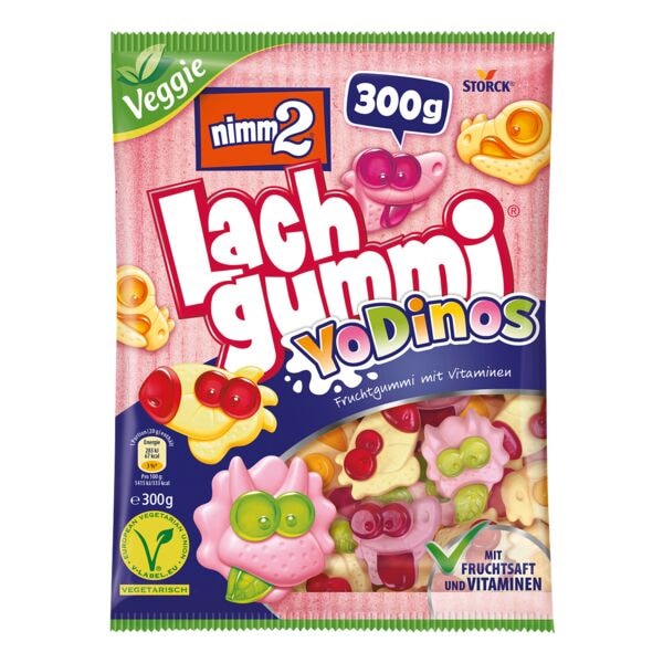 Nimm2 Fruchtgummi  Lachgummi Yo Dinos Veggie 300g