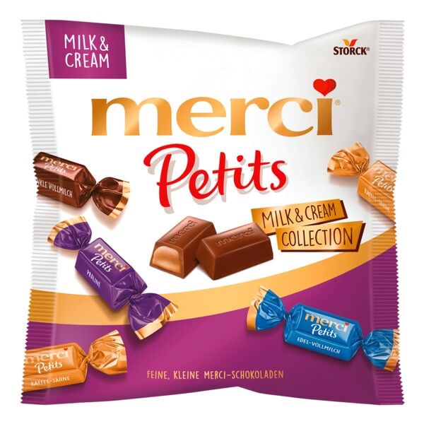 Merci Mini-Schokoladen-Mischung Petits Milk&Cream Collection 125g
