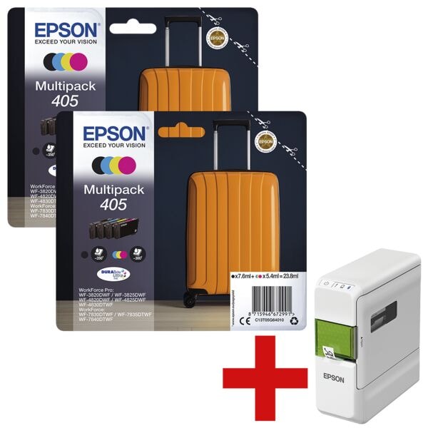 Epson 2x 4er-Pack Tintenpatronen »405« inkl. Etikettendrucker »LabelWorks LW-C410« GRATIS Epson 2x 4er-Pack Tintenpatronen »405« inkl. Etikettendrucker »LabelWorks LW-C410« GRATIS
