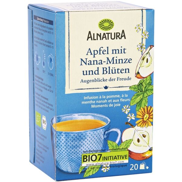 Alnatura Bio Apfeltee mit Nana-Minze und Blüten - 20 Beutel