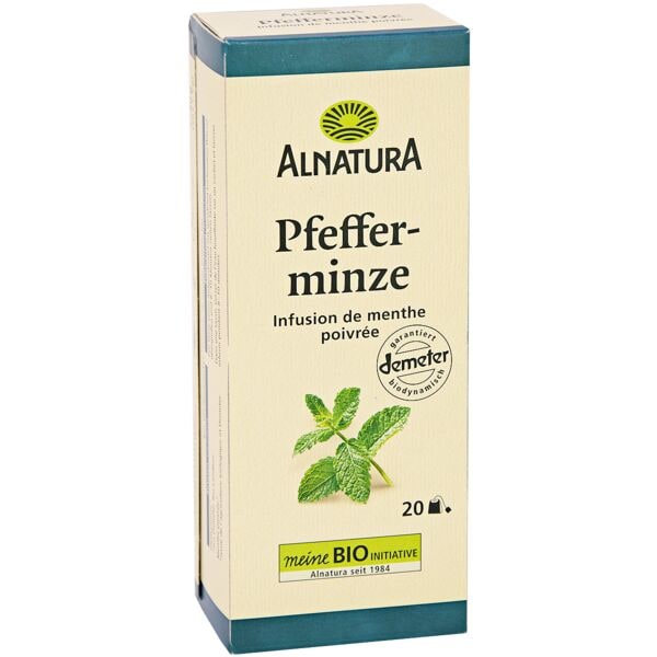 Alnatura Pfefferminze BIO demeter Pfefferminztee Tassenportion 20 Stck ohne Kuvert