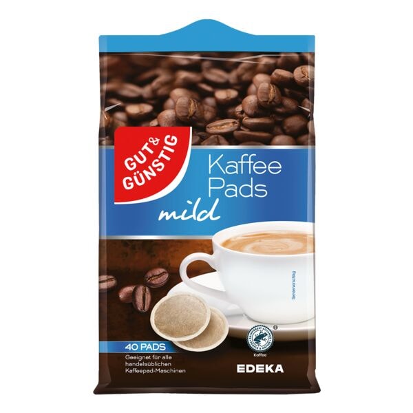 Gut & Gnstig Kaffee Pads mild Kaffepads 40 Stck