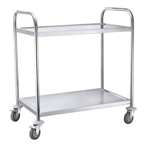 Servierwagen Edelstahl 2 Etagen