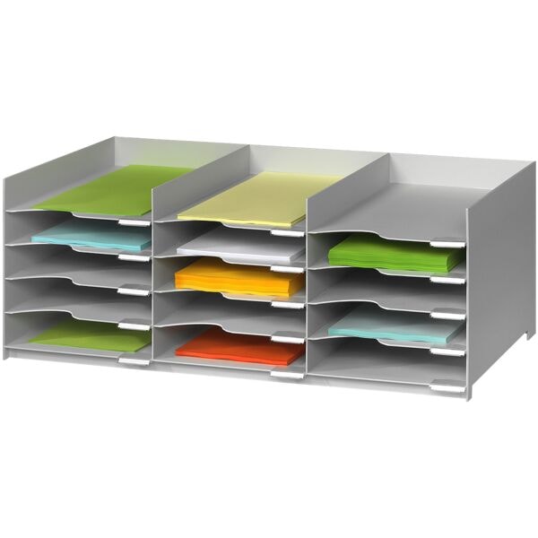 Paperflow Sortierstation 15 Fcher A4 lichtgrau