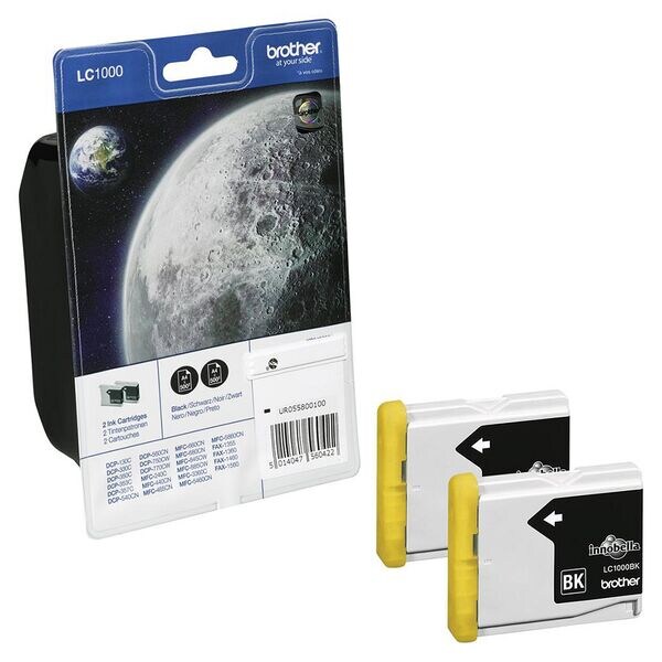 Brother 2er-Pack Tintenpatrone »LC-1000BK Twin Pack« Brother 2er-Pack Tintenpatrone »LC-1000BK Twin Pack«