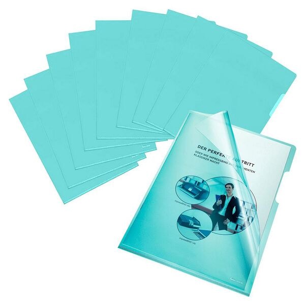 bene 100er-Pack Sichthllen - A4 - glasklar - farbig